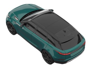 Realistic SUV isolated on white background. 3d rendering - illustration