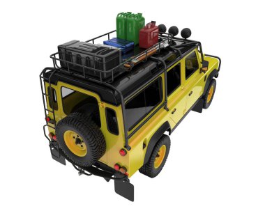 Realistic SUV isolated on white background. 3d rendering - illustration