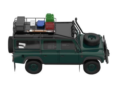 Realistic SUV isolated on white background. 3d rendering - illustration