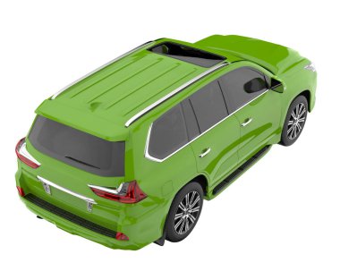 Realistic SUV isolated on white background. 3d rendering - illustration