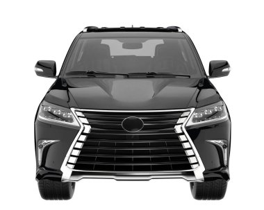 Realistic SUV isolated on white background. 3d rendering - illustration