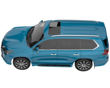 Realistic SUV isolated on white background. 3d rendering - illustration