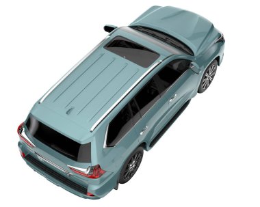 Realistic SUV isolated on white background. 3d rendering - illustration