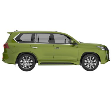 Realistic SUV isolated on white background. 3d rendering - illustration