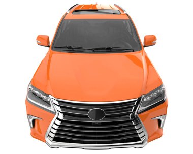 Realistic SUV isolated on white background. 3d rendering - illustration