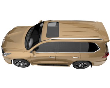 Realistic SUV isolated on white background. 3d rendering - illustration