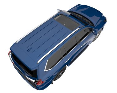 Realistic SUV isolated on white background. 3d rendering - illustration