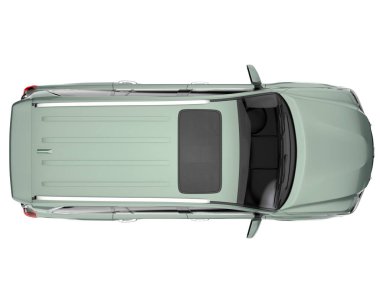 Realistic SUV isolated on white background. 3d rendering - illustration