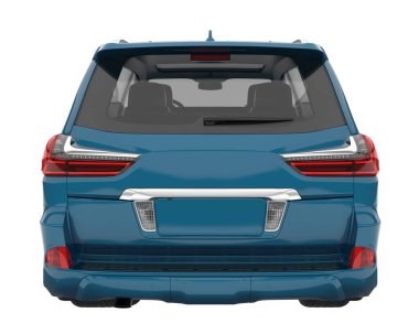 Realistic SUV isolated on white background. 3d rendering - illustration