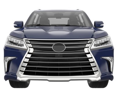 Realistic SUV isolated on white background. 3d rendering - illustration