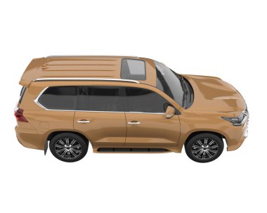 Realistic SUV isolated on white background. 3d rendering - illustration