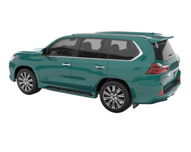 Realistic SUV isolated on white background. 3d rendering - illustration