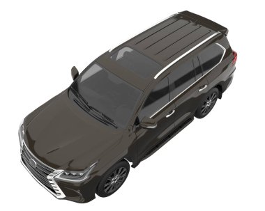 Realistic SUV isolated on white background. 3d rendering - illustration