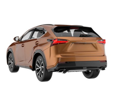 Realistic SUV isolated on white background. 3d rendering - illustration