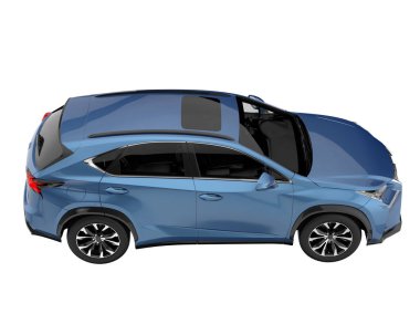 Realistic SUV isolated on white background. 3d rendering - illustration