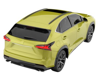 Realistic SUV isolated on white background. 3d rendering - illustration