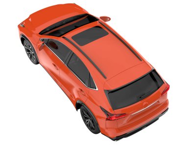 Realistic SUV isolated on white background. 3d rendering - illustration