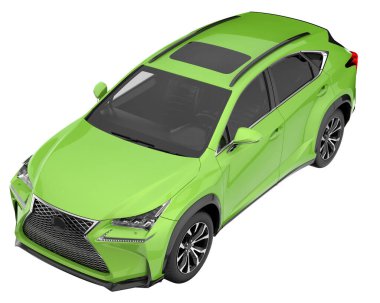 Realistic SUV isolated on white background. 3d rendering - illustration