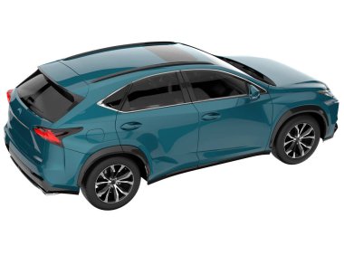 Realistic SUV isolated on white background. 3d rendering - illustration