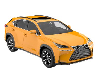 Realistic SUV isolated on white background. 3d rendering - illustration