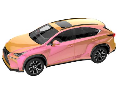 Realistic SUV isolated on white background. 3d rendering - illustration