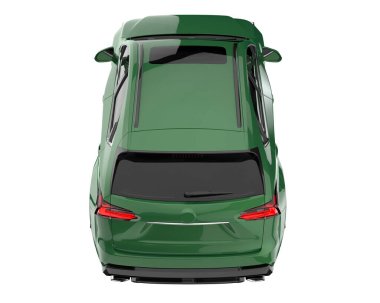 Realistic SUV isolated on white background. 3d rendering - illustration