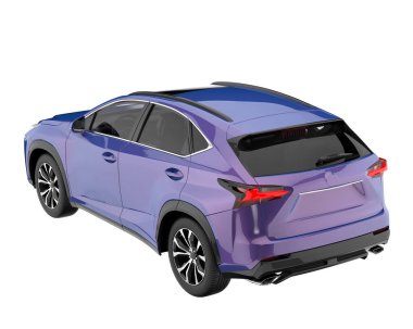 Realistic SUV isolated on white background. 3d rendering - illustration