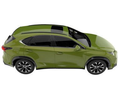 Realistic SUV isolated on white background. 3d rendering - illustration