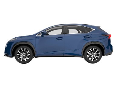 Realistic SUV isolated on white background. 3d rendering - illustration