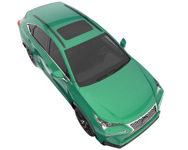 Realistic SUV isolated on white background. 3d rendering - illustration