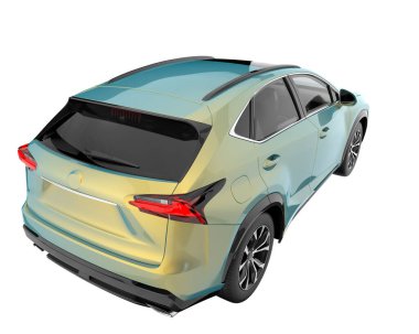 Realistic SUV isolated on white background. 3d rendering - illustration