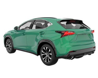 Realistic SUV isolated on white background. 3d rendering - illustration