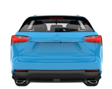 Realistic SUV isolated on white background. 3d rendering - illustration