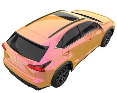 Realistic SUV isolated on white background. 3d rendering - illustration