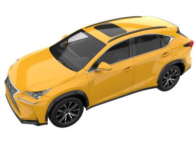 Realistic SUV isolated on white background. 3d rendering - illustration