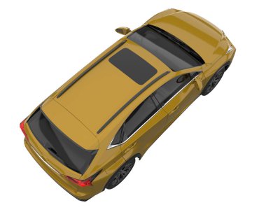 Realistic SUV isolated on white background. 3d rendering - illustration