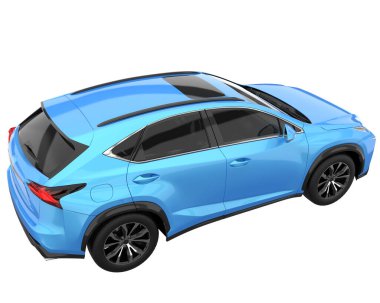 Realistic SUV isolated on white background. 3d rendering - illustration