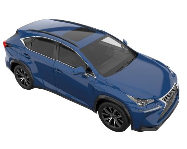 Realistic SUV isolated on white background. 3d rendering - illustration