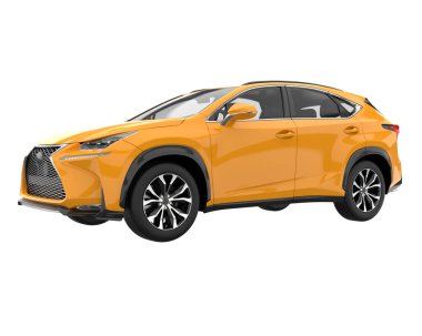 Realistic SUV isolated on white background. 3d rendering - illustration