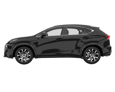 Realistic SUV isolated on white background. 3d rendering - illustration