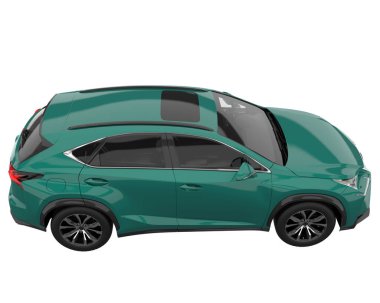 Realistic SUV isolated on white background. 3d rendering - illustration