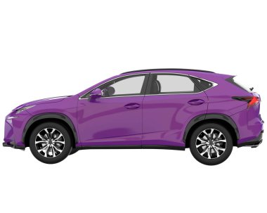 Realistic SUV isolated on white background. 3d rendering - illustration