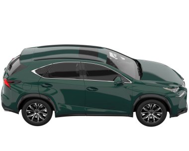 Realistic SUV isolated on white background. 3d rendering - illustration