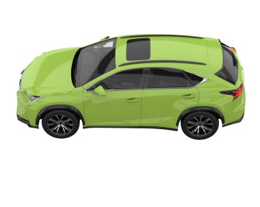 Realistic SUV isolated on white background. 3d rendering - illustration