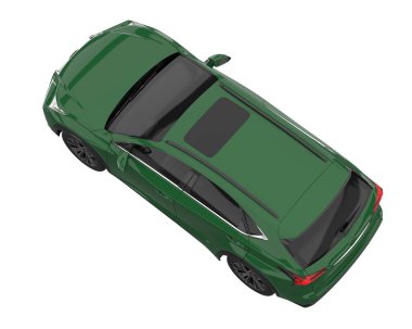 Realistic SUV isolated on white background. 3d rendering - illustration