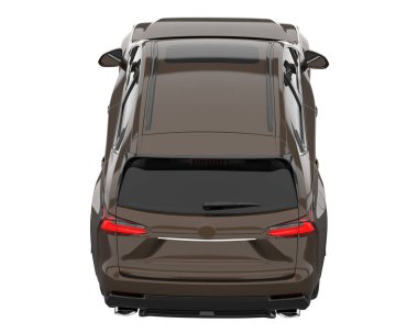 Realistic SUV isolated on white background. 3d rendering - illustration