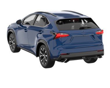 Realistic SUV isolated on white background. 3d rendering - illustration