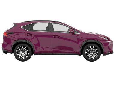 Realistic SUV isolated on white background. 3d rendering - illustration