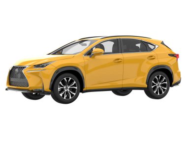 Realistic SUV isolated on white background. 3d rendering - illustration