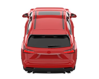 Realistic SUV isolated on white background. 3d rendering - illustration